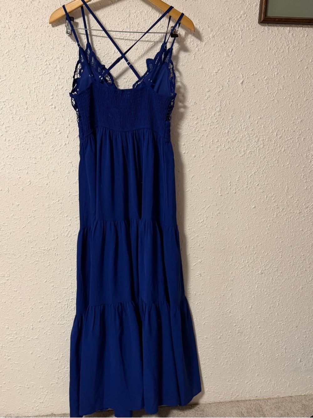Cupshe Romantic Stroll Blue Maxi Beach Dress Medium - Picture 3 of 7